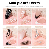 RS NAIL 5g Painting Gel Nail Polish Black White Nail Painting Art Gel Line Flower Drawing Gel Semi-solid UV LED Soak Off Varnish