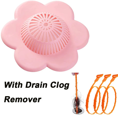 New Hair Catcher with Suction Hair Stopper Shower Drain Covers Practical Tools Suit for Bathroom Bathtub and Kitchen