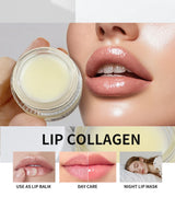 Collagen Lip Balm & Sleep Mask Deep Moisturizing Hydrating Smooth Lip Fine Lines Gentle Exfoliating Dry Dead Skin Daily Lip Care
