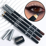 1/12Pc Waterproof Black Brown Eyeliner Pencils-Smudge-Proof Long-Lasting Beginner-Friendly Smooth High Pigmented Punk Eye Makeup