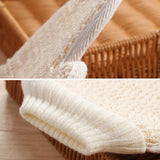 2-in-1 Body Scrub Shower Glove, 1 Piece Natural Cotton Linen Gentle Exfoliating Scrubber With Mesh Texture For Home Spa