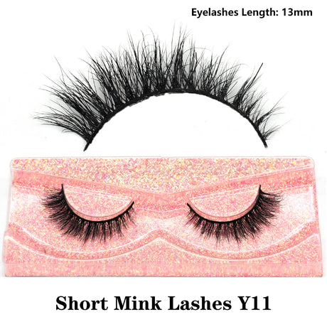 Half Lashes Mink Eyelashes Fluffy Soft False Eyelashes Wispy Cross Mink Eye Lashes Natural Short Mink Eyelash Extension Makeup