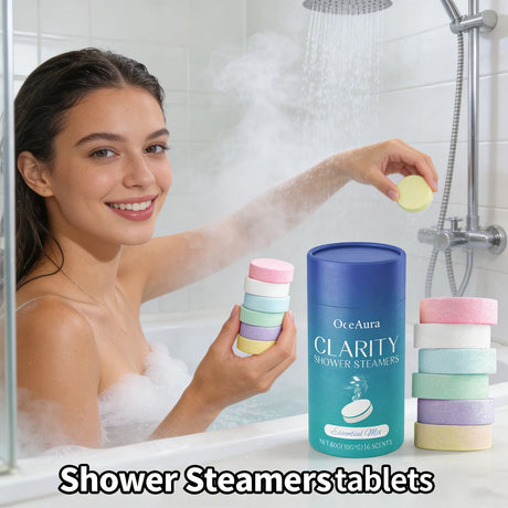Shower Steamers Tablets Aromatherapy Relief Physical Fatigue Stress Improve Mood Enhance Sleep Quality Relaxing Bath Tablets Set