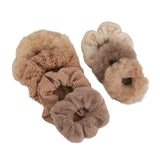 7/Pcs/Set Hair Rope Autumn Winter Furry Head Rope Headband for Woman Girls Fashion Sweet Hair band Tie Ponytail Rubber Band Gift