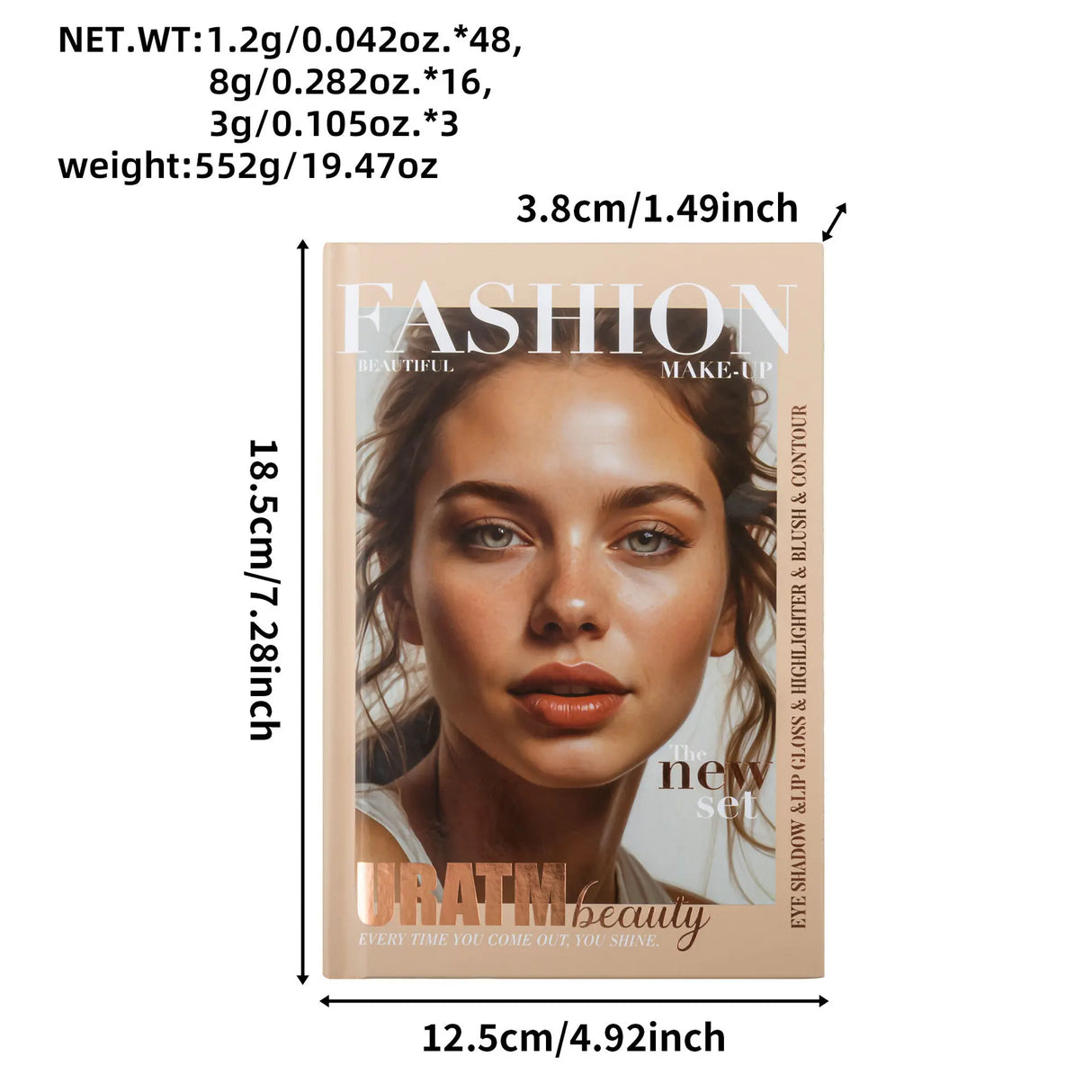Eye Shadow Palette Five-page Flipbook Matte Pearlescent Lasting Non-smudge Multi-function Blush Contouring Highlighter Makeup
