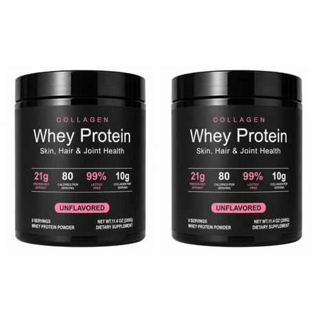 Whey Protein Powder Unflavored Muscle Recovery Joint Health Skin Hydration Grass-Fed Collagen Daily Nutrition Support