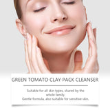 Green Tomato Mud Mask Cleansing Blackhead Pore Improve Rough Oil Control Moisturize Brighten No Irritation Facial Clay Cleanser