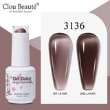 Clou Beaute Translucent Jelly Nude Pink Nail Gel Polish 15ml Vernis Semi Permanent Gel Colorful Varnish Nail Art Manicure Gel