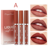 3 PCS Liquid Lipsticks Set Long Lasting Make Up For Women Korean Beauty Cosmetics Matte Lipsticks Waterproof Long lasting