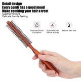 Round Styling Hair Brush Curling Roller Hairbrush Small Wood Brush Unisex for Blow Drying Home Use Curling Brush