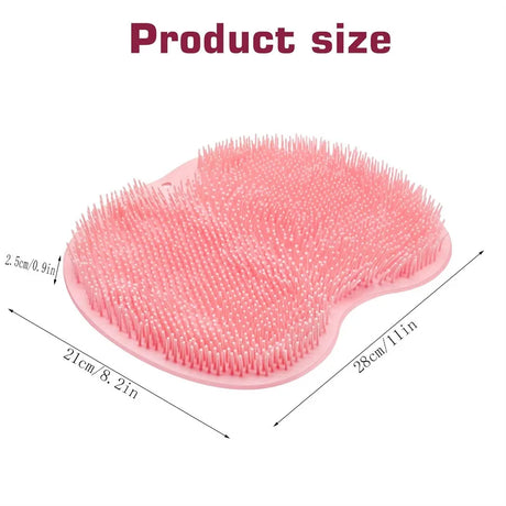 Shower Foot Scrubber Mat Back Washer Exfoliating Bath Wash Pad Wall Mounted Slip Suction Cups for Use in Cleaner Men and Women