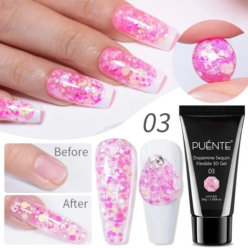 PUENTE 7.5ML Nude Shade Moonlight Cat Magnetic Gel Nail Polish Ultra-Bright Cat Eye Soak Off UV Semi-Permanent Varnish Manicure