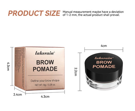 6 Colors Waterproof Eyebrow Tint with Brush Long-Wearing Full-Pigment Smudge-Proof Eyebrow Pomade Natural Wild Brows Makeup