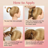 Synthetic wig Long curly hair fluffy explosive head corn whisker ponytail for women