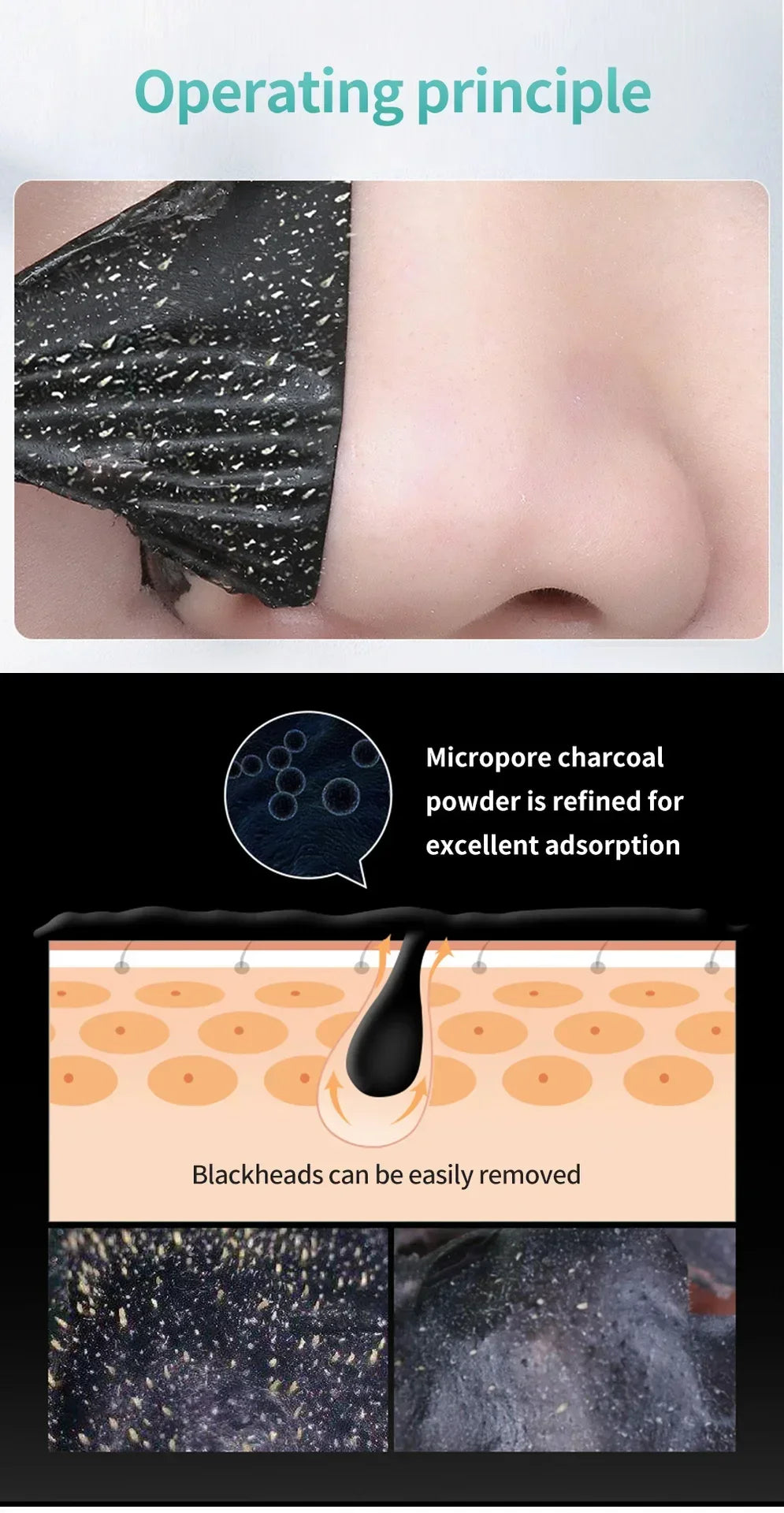 LANBENA Remove Blackhead Mask Shrinking Pore Deep Cleaning Mask Improve Rough Skin Acne Treatment Skin Brighteing Care Beauty