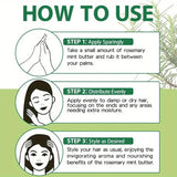GZE Rosemary Mint Hair & Strong Roots Butter - Natural Hair Growth & Damage Repair Treatment for Stronger, Healthier Hair