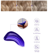 Purple Hair Dye Shampoo for Blonde to Cover Gray Non-irritating Hair Fading Yellow After Bleach Hair Shampoo Gray Hair Remedy