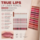 Lip Makeup Gift Set Women's 24-Color Glossy Lip Gloss & 24-Piece Lip Liner Cosmetic Set, Nude Pink Brown Red Makeup Gift Set Flawless Summeressentials