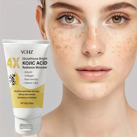 Kojic Acid Face Cream Evens Out Skin Tone, Eliminates Dark Spots and Dullness - Non-Greasy, Suitable for Both Men and Women - Whitening and Moisturizing Cream, for Day and Night Use