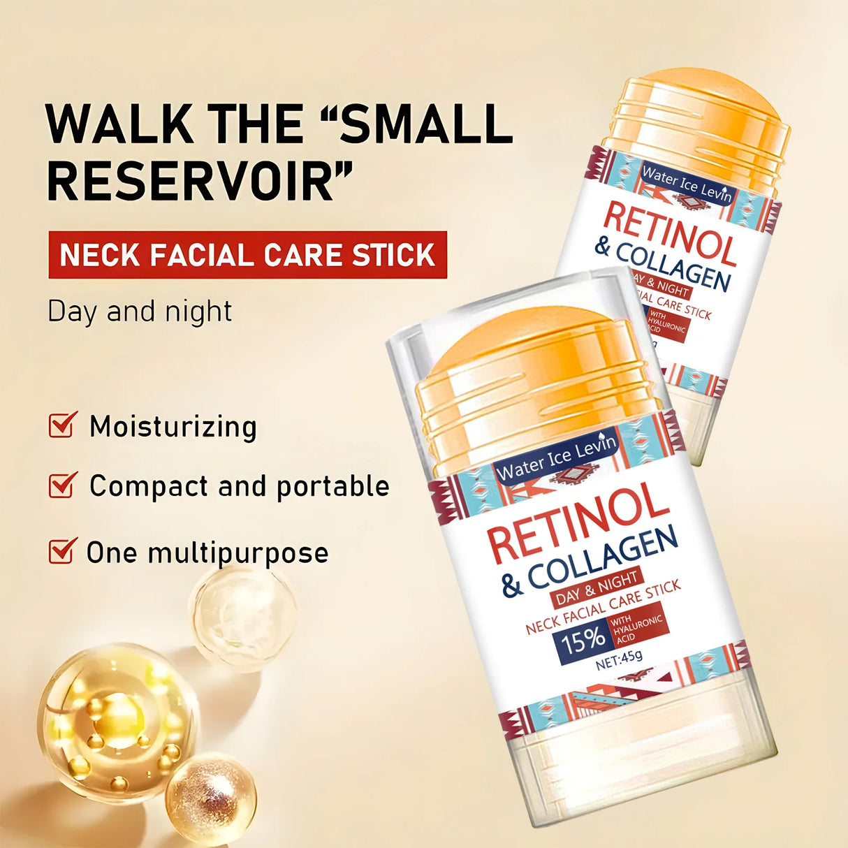Face and Neck Treatment Bar with Firming Elasticity Improve Loose Skin Lotion Moisturizes and brightens skin