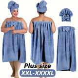 Womens Wrap Towel with Hair Towel Bath Towel Wrap Shower Dress Towel Spa Wraps for Women's Bathrobe