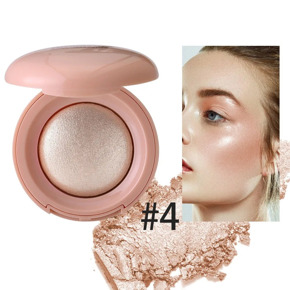 3D Face Highlighter Powder Instant Silky Baked Shimmer Illuminator Makeup Natural Glossy Brighten Contouring Glitter High Gloss