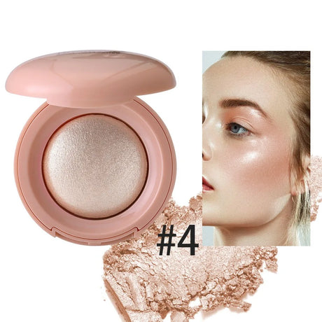3D Face Highlighter Powder Instant Silky Baked Shimmer Illuminator Makeup Natural Glossy Brighten Contouring Glitter High Gloss