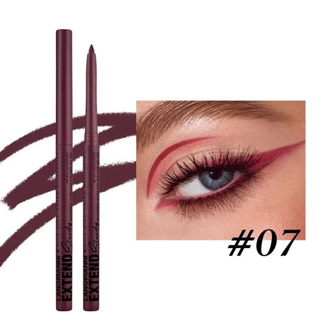 12-Color Fashion Eyeliner Pencil Smokey Punk Style Eye Liner Pen Long-lasting Waterproof Perform Stage Makeup Eyeshadow Stick