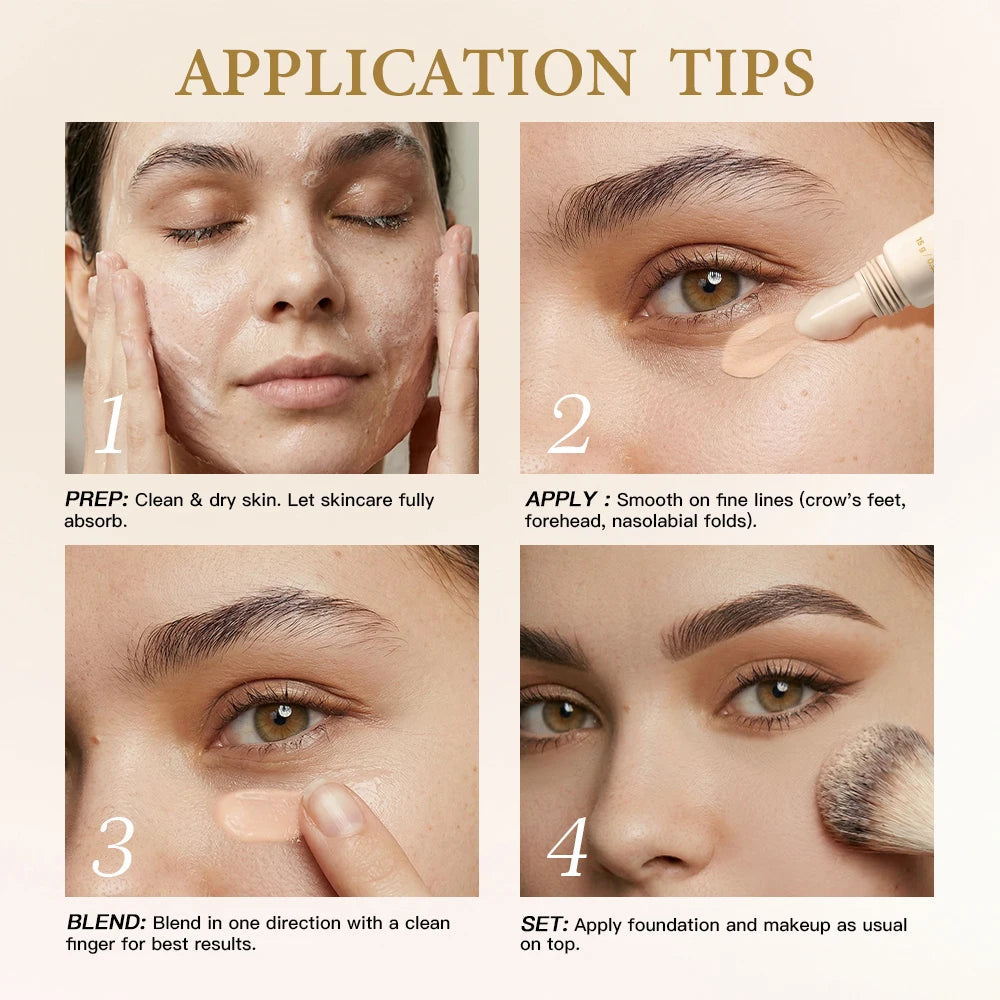 Smooth Fine Line Primer Soften Fine Lines Pores Natural Matte Finish Improve Dull Skin Deeply Hydration Silky Lightweight Primer