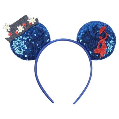 Newest Festival Party Cosplay Mouse Ears Headband 3.3" Ears Glitter Hairband Without Bow For Boys DIY Cartoon Hair Accessories