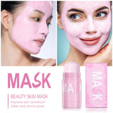 Face Clean Mask Green Tea Cleansing Stick Mask Shrink Pores Deep Blackhead Remover Facial Cleansing Moisturizing Mask 40g