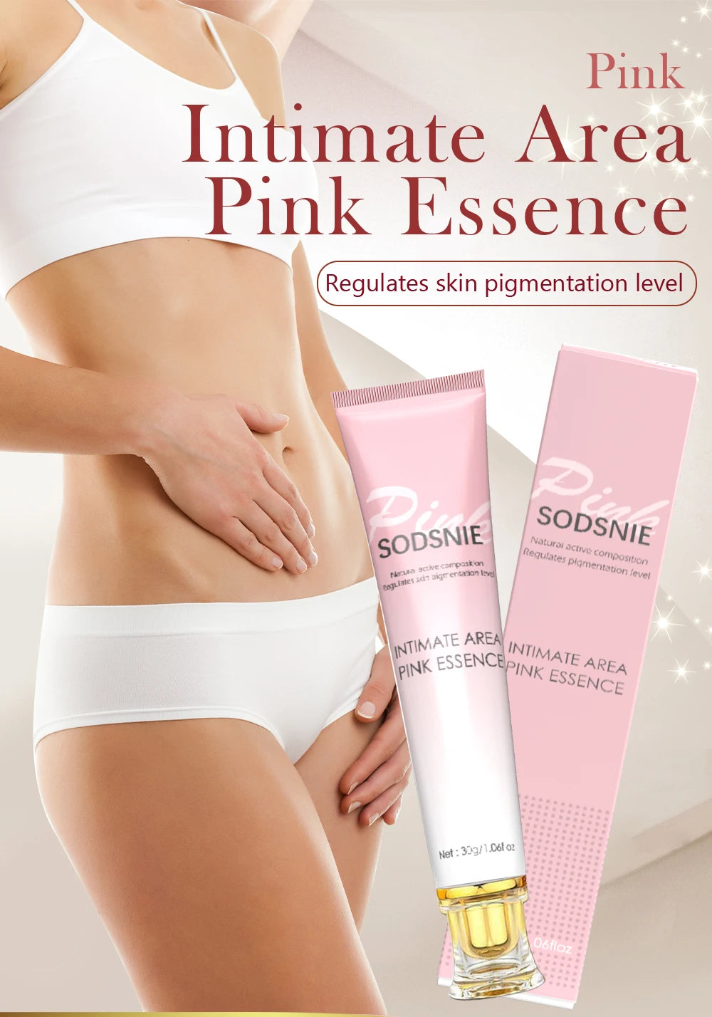 Body Whitening Cream Private Parts Bleach Arm Knees Lip Dark Skin Brighten Melanin Intimate Area Pink Essence Moisturizing Care