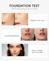 LAIKOU Liquid Foundation 3 Shades Waterproof Hydrating Full Coverage Long Lasting Natural Matte Face Makeup Base 30ml