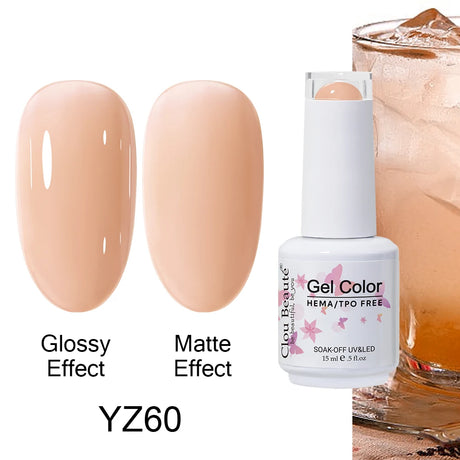 Clou Beaute Jelly Color UV Gel Manicure Summer Pink Nude Gel Nail Rainbow Nail Supplies For Professionals Semi-permanent Varnish