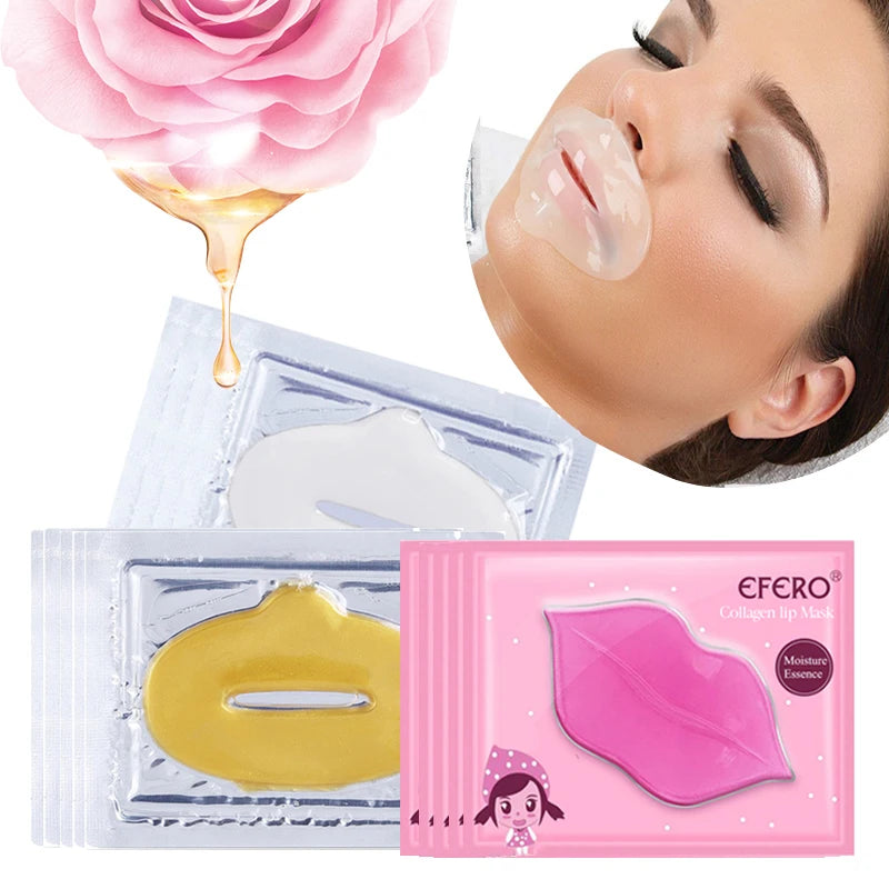 30PCS Collagen Crystal Lip Mask Gel Patches Moisturizing Hydrating Repair Lines Lips Plumper Pad Lip Care Enhancement Lip Mask