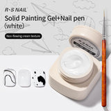 RS NAIL 5g Painting Gel Nail Polish Black White Nail Painting Art Gel Line Flower Drawing Gel Semi-solid UV LED Soak Off Varnish