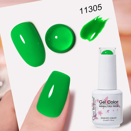 Clou Beaute Grey Color Nail Gel Polish Full Coverage Nail Polish Dark Red Gel Lacquer Varnish Vernis Semi Permanent Nail Art