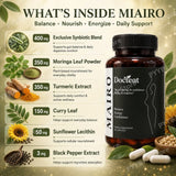 Women Menopause Daily Wellness Supplement Synbiotic Moringa Turmeric Botanical Blend Balance Energy Confidence 60 Capsules
