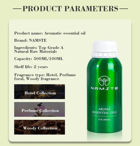 NAMSTE 500ml luxury Essential Oils Pure Natural for Diffuser humidifier Aromatherapy Jasmine Orchid Aroma Oil perfume spray
