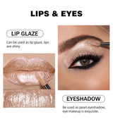 QIBEST Metallic Glitter Liquid Lipstick Makeup Waterproof Lip Gloss Long-lasting Shimmer Metal Diamond Lip Glaze Tint Charming