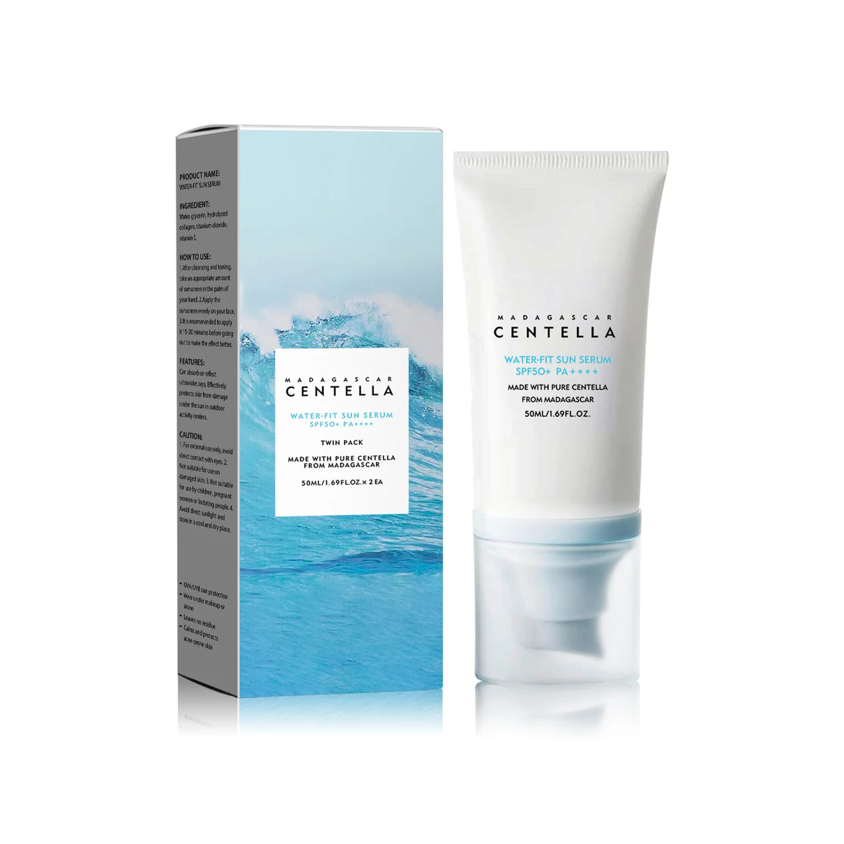 Facial Sunscreen 50+Solar Sunscreen Moisturizing and Moisturizing to Resist UV Radiation and Delay Photoaging