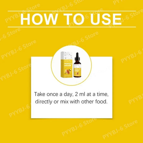 Propolis Extract Liquid with Vitamin A C &E Antioxidant Daily Wellness Support Dietary Supplement for Adult Natural Formula 50ml