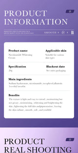 SADOER Nicotinamide Remove Melasma Dark Spot Whiten Freckle Cream Lighten Melanin Brightens Skin Tone Moisturize Face Skin Care