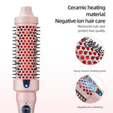 Fluffy Comb Straight Hair Curling and Straightening Dual Purpose Curling Brush PTC Heating Red Light Hair Care Curling Iron