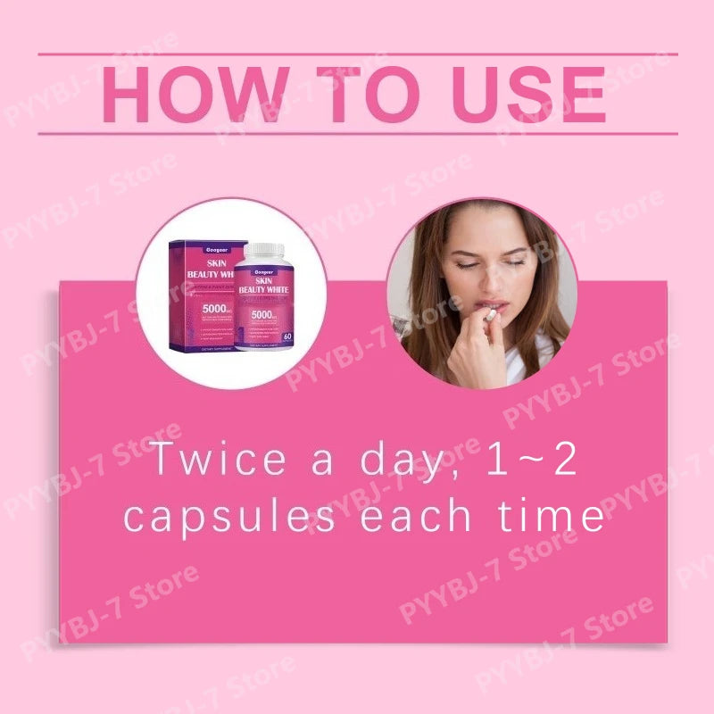Vitamin C Skin Beauty Capsules for Adults, Daily Wellness, Radiance and Healthy-Looking Skin Support, 60 Count, Easy-to-Take