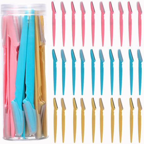3/30/40Pcs Body Hair Removal Shaver Blades Eyebrows Shaping Knife Eyebrow Trimmer Makeup Beauty Tools Safe Eye Brow Razor Face