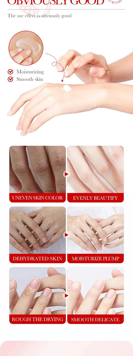 Wrinkle Removal Anti-Crack Hand Cream Skin Cracked Repair Products Soften Nourish Anti-drying Whitening Moisturizing Hand Care