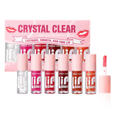 6pcs/set Small bottle Hydrating Jelly Lip Oil long-lasting Moisturizing  smooth shimmering Lip Hydrating Liquid