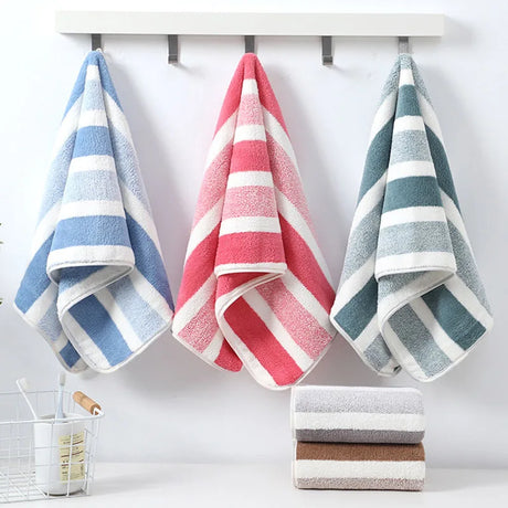Striped Pattern Towel New Home Soft and Comfortable Bath Towels for Men and Women, Quick Drying Absorbent Towels For Bathroom