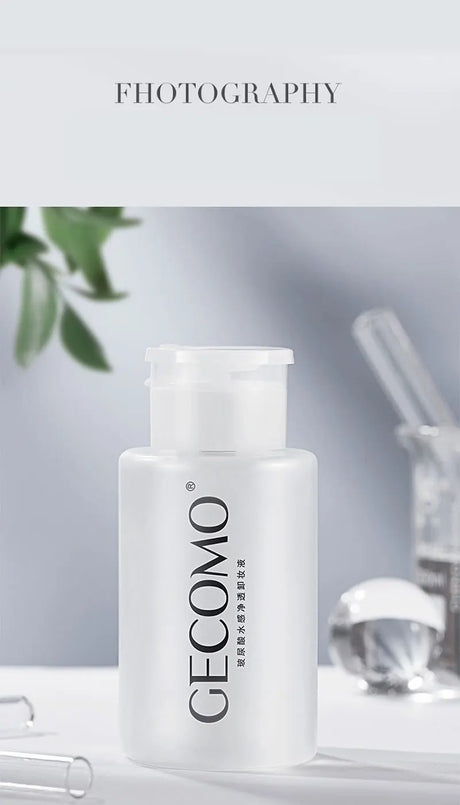 GECOMO Hyaluronic acid makeup remover-3-in-1 Eye, Lip, and Face Cleanser，Gentle, Suitable for Sensitive Skin, Pump Bottle